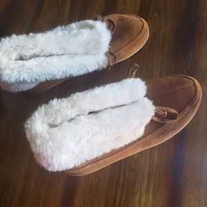 Madewell brand moccasins.